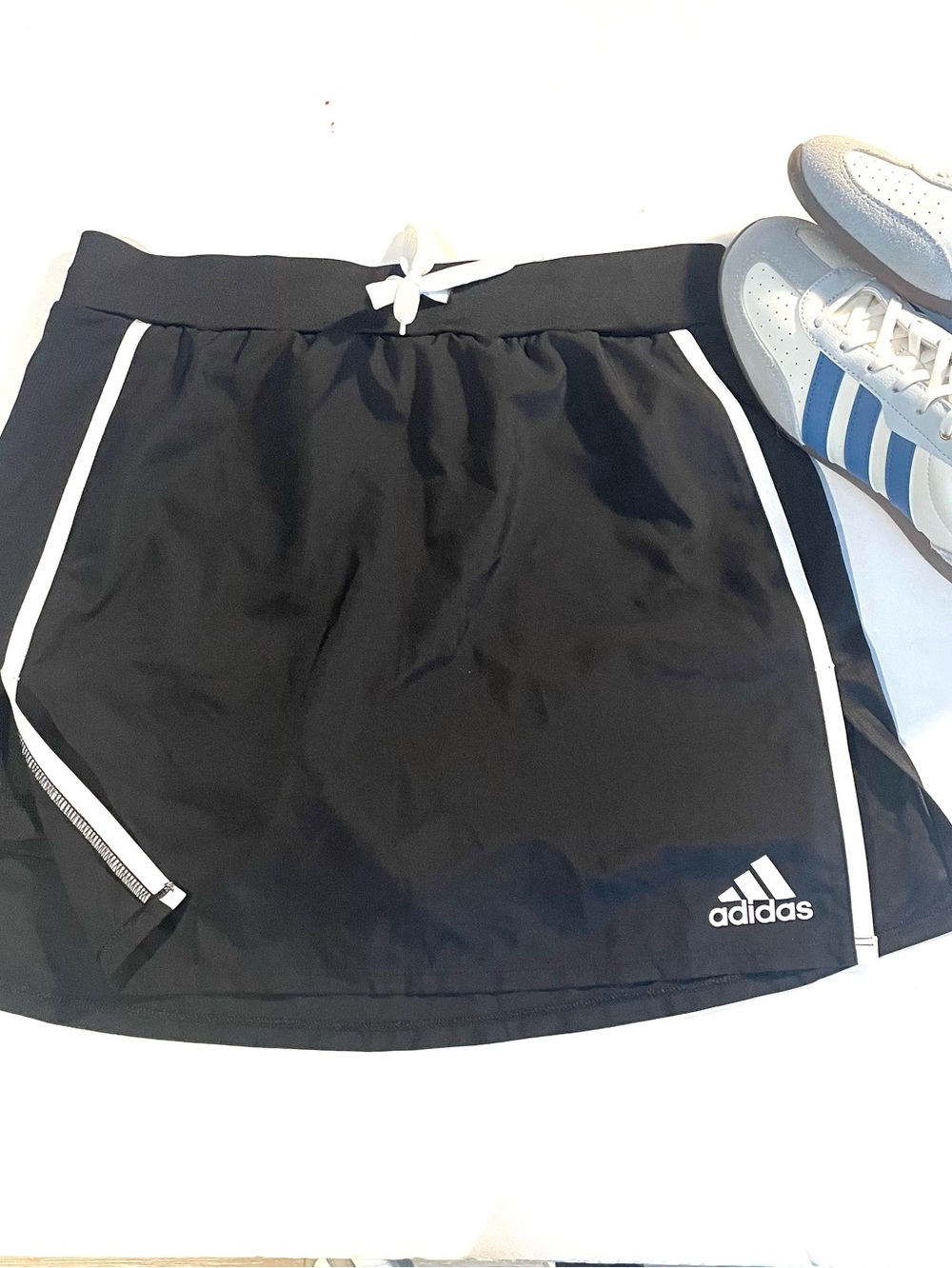 NWOT: adidas Black Mini Skirt with White Trim - Picture 14 of 14